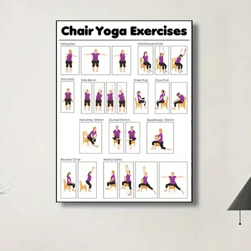 1ks stoličky jogy tréning plagát Yoga Plagát bezrámový estetický plátno obývacia izba spálňa jogy štúdio domáci plagát