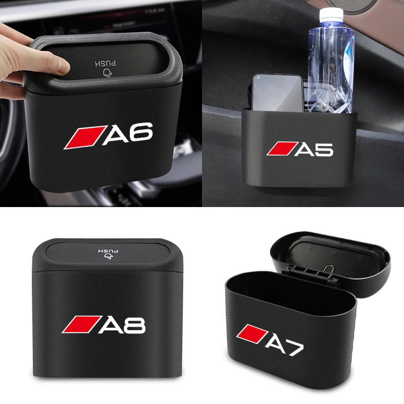 1ks Universal Car Trash môže prenosný mini odpadkový kotlík pre kotlo pre Audi A1 A2 A3 A4 A5 A6 A7 A8 Q1 Q2 Q3 Q4 Q5 Q6 Q7 Q7 Q8 TT
