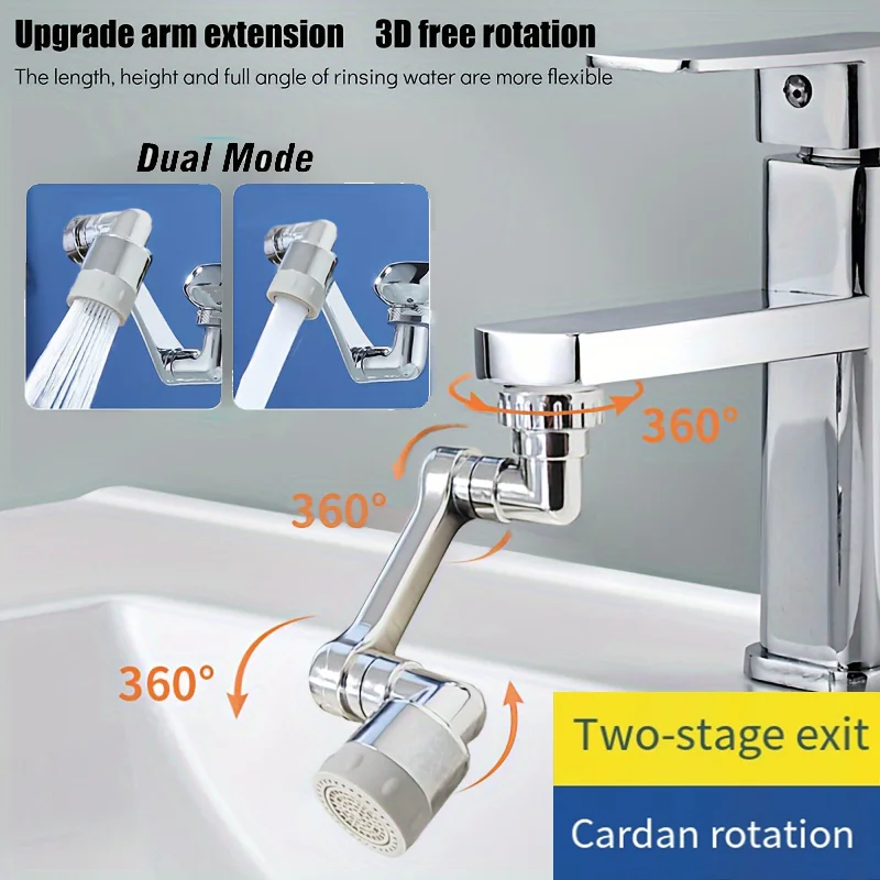 1ks Univerzálna rotácia faucet predlžovača postrekovač hlava kuchynského robotu predlžovanie kohútikov Micacet Mixer prevzdušňovač bubbler vodná kohútika kohútika