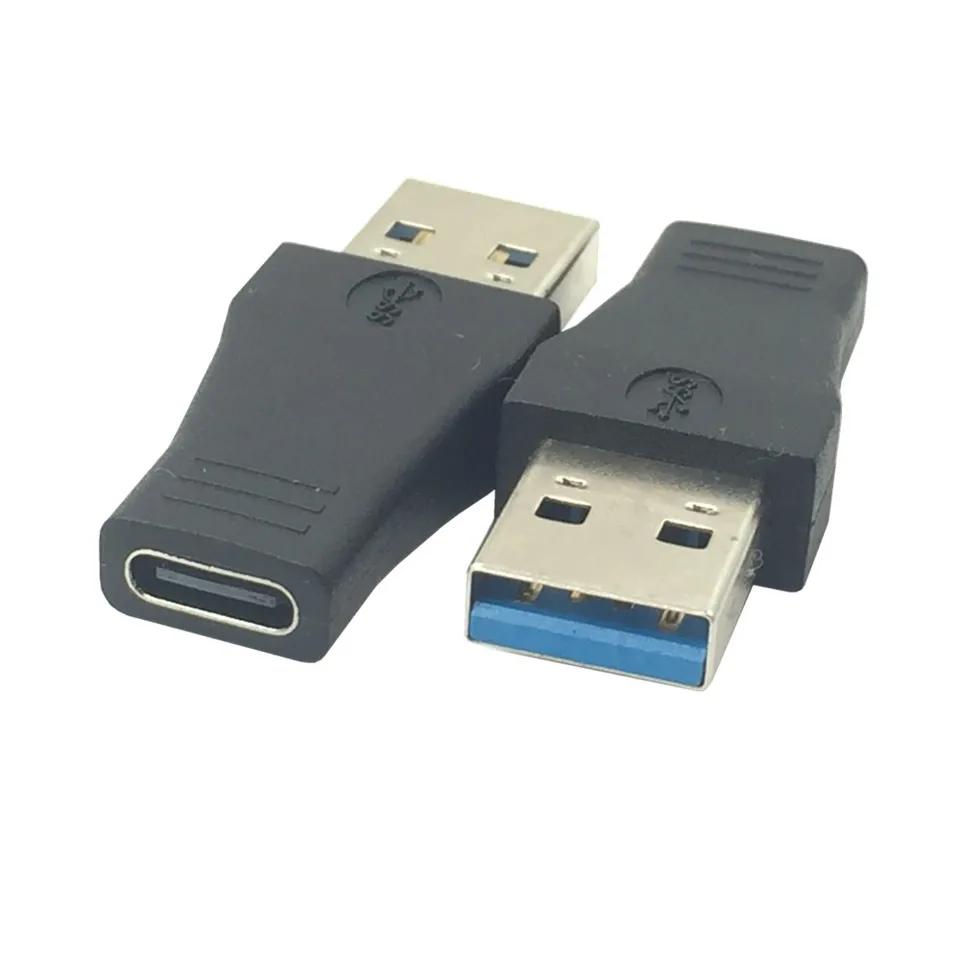 1ks USB 3.1 Typ C Žena typu C až USB 3.0 Mužský adaptér Adapt Connect Adapt USB 3.0 SuperSpeed ​​Black