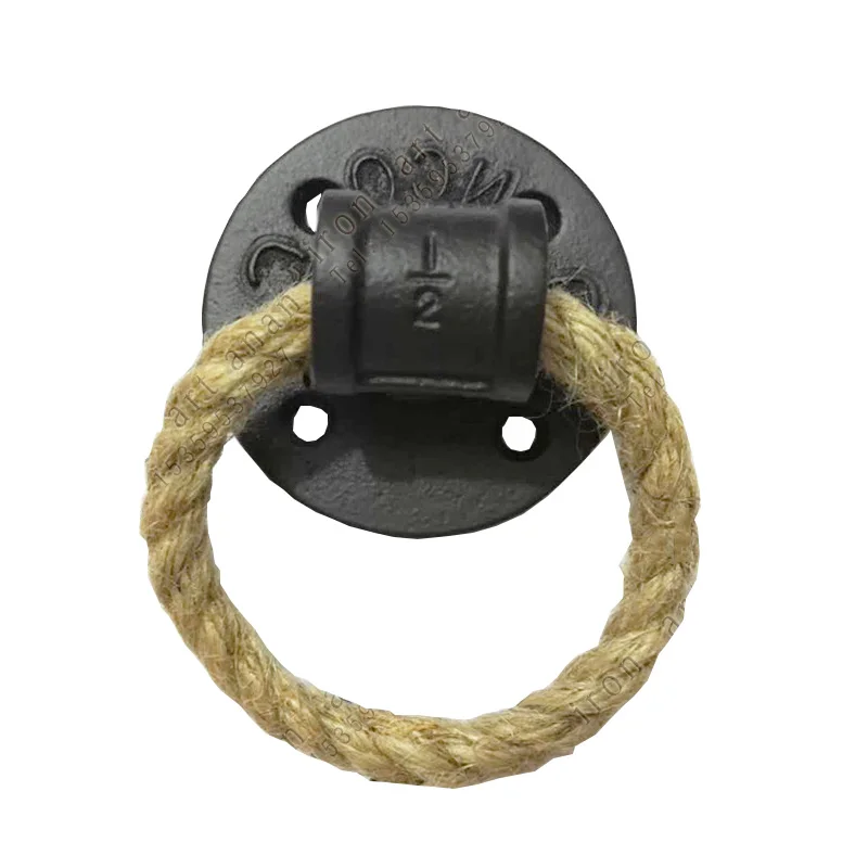 1ks vintage American 1,26 palca kvapkaný zásuvkový prsteň Knobs konope konope lano skrinky Kanobník Knižovacia skrinka Handreare Hardware