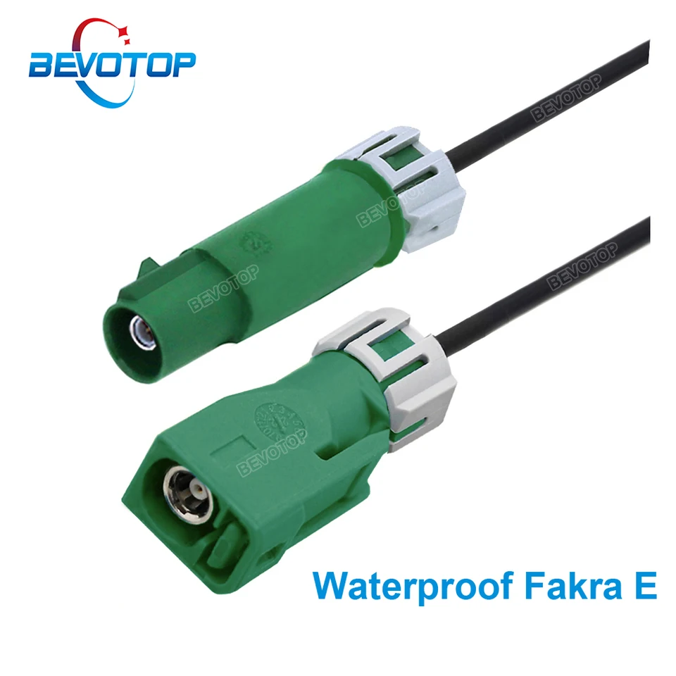 1ks vodotesný fakra kábel zelený fakra e samec až samíc RG174 RF Coaxial Pigtail Fakra predlžovací prepojka Bevotop Wire Ball