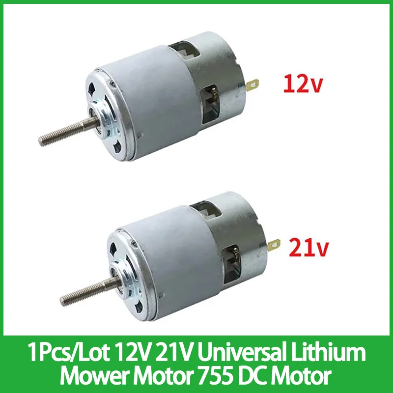 1ks/šarža 12V 21V Universal Littium Mower Motor 755 DC Motor Nabíjanie Univerzálne diely