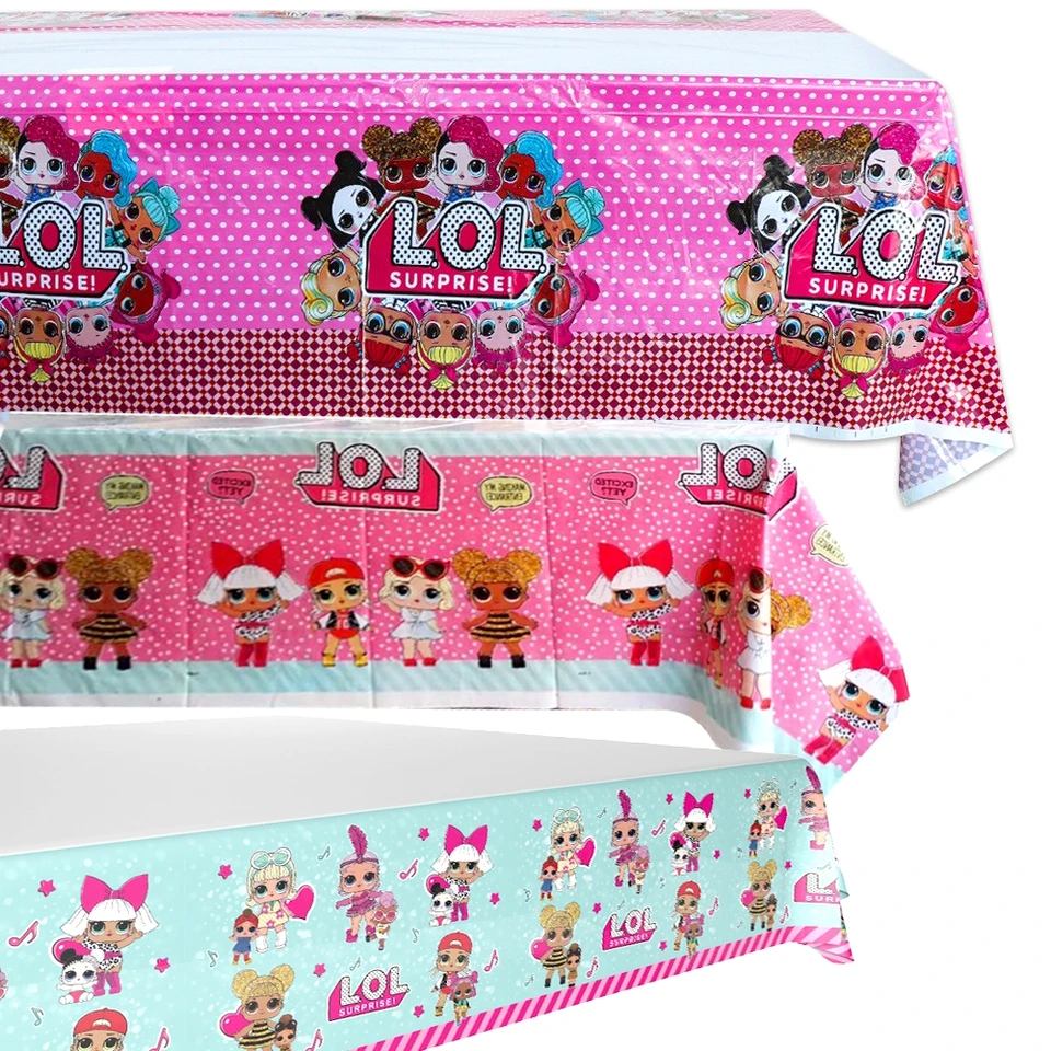 1ks/šarža všetko najlepšie k narodeninám Party Table Table Cover Detj Shower Dekorácie lol prekvapivo bábiky Dievčatá Dievčatá uprednostňujú plastový obrus