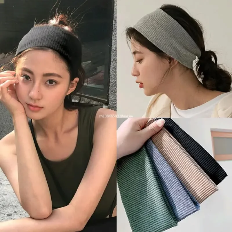 1ks široké vlasové pásy Elastické čelenka Turban make -up vlasový obruč Jóga Vintage Headwrap letné účesy módne vlasové doplnky