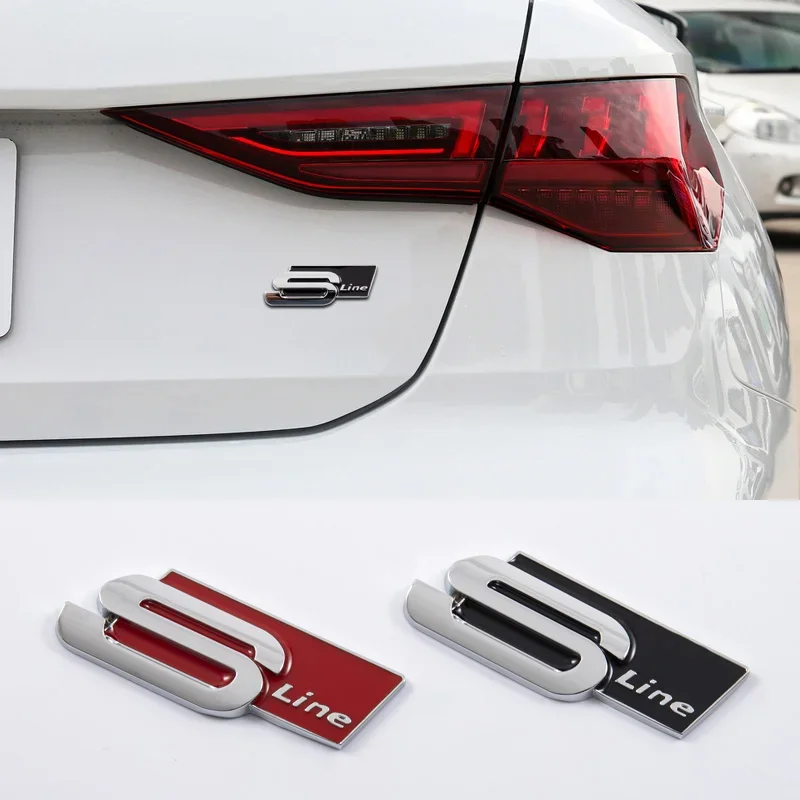 1ksové nálepky na odznaky auta Body Body Emblem pre audi s line sline a4 A5 A7 S4RS4 A6 TT A1 A2 A3 Q1 Q2 Q3 Q5 Q5 Autogoods