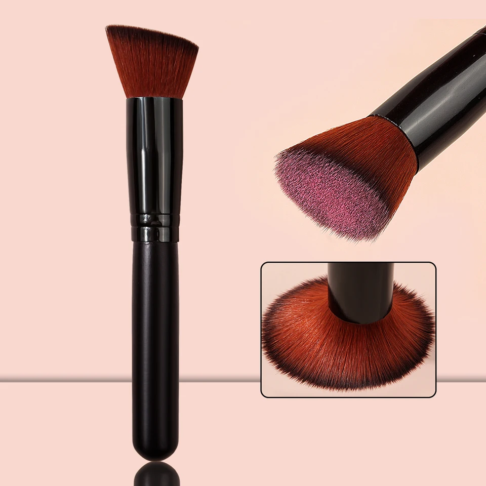1ksové skosené make -up kefy práškové základy korektora Červenanie bronzu Bronzer Eye Shadow Eyebrow Eyeliner Scharpting Brush