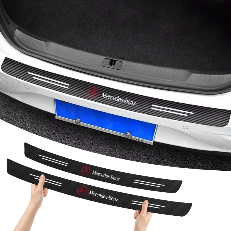 1ksový nálepka Ochranca kmeňa s kmeňom uhlíkových vlákien Stylingový dverový kmeň pre Mercedes Benz AMG W176 W202 W204 W205 W210 W211 W212