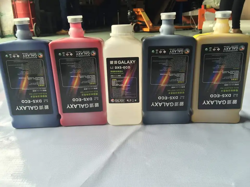 1L/fľaša Galaxy DX5 Eco Solvent Ink pre tlačovú hlavu EPSON XP600/DX5/DX7 pre Galaxy Xuli Human Chinese Brand Brand Brand Brand Tlačiareň