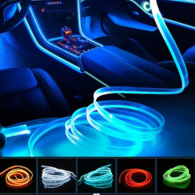 1m/2m/3m/5m/5 m interiérové ​​svetlo LED dióda dekorácia Flexibilné neónové svetlá Atmosféra lampa 12V Univerzálne automatické okolité svetlo