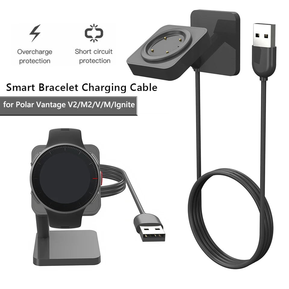 1M nabíjačka nabíjačky nabíjačku nabíjačku 1 m pre nabíjacie kolísky pre polárne vantage v2/m2/v/m pre Polar Ignite/Ignite 2/grit x/grit x pro
