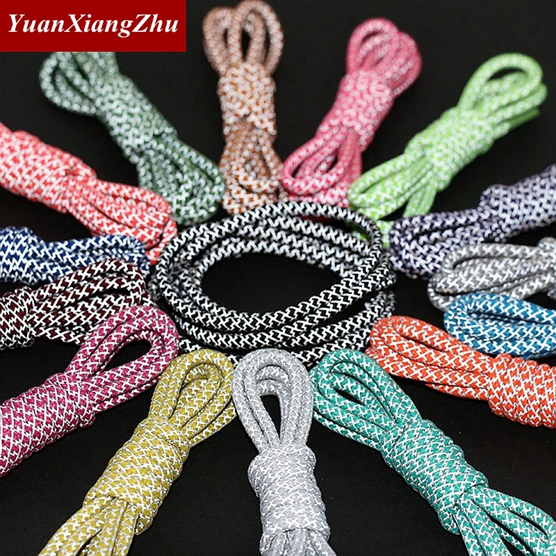 1Pair 3M reflexné šnúrky pre tenisky Shoe Laces Bezpečnostné reflexné šnúrky okrúhle šnúrky topánky 100/120/140/160 cm