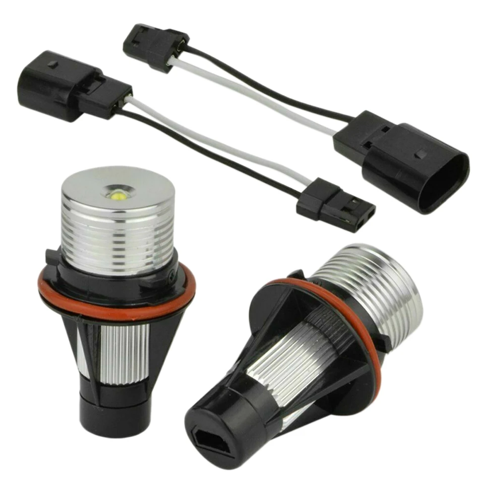 1Pair 8000k Biely LED anjelový marker halo žiarovky Halo žiarovky pre BMW E39 E53 E60 E63 E64 E66 E87 5 6 7 x3 x5