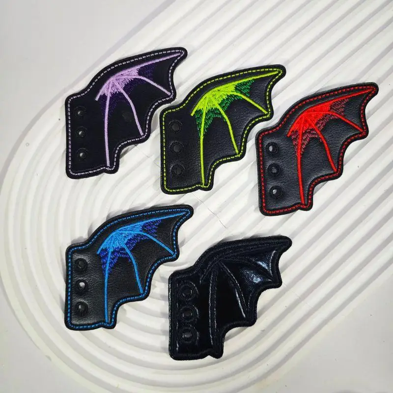 1pair anjelské krídlo tvary dievčatá topánky topánky Diy dekora módne kožené bat topánky krídla ornament Halloween Shoelaces doplnky