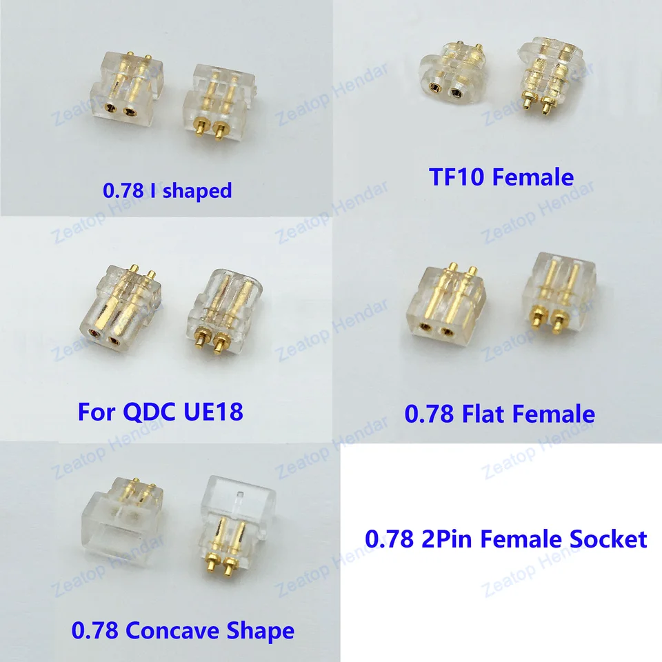 1pair beryllium Copper 0,75 / 0,78 mm 2pin ženský konektor pre UE 18 UE TF10 / QDC / 1964 DIY slúchadlá pre slúchadlá zástrčky
