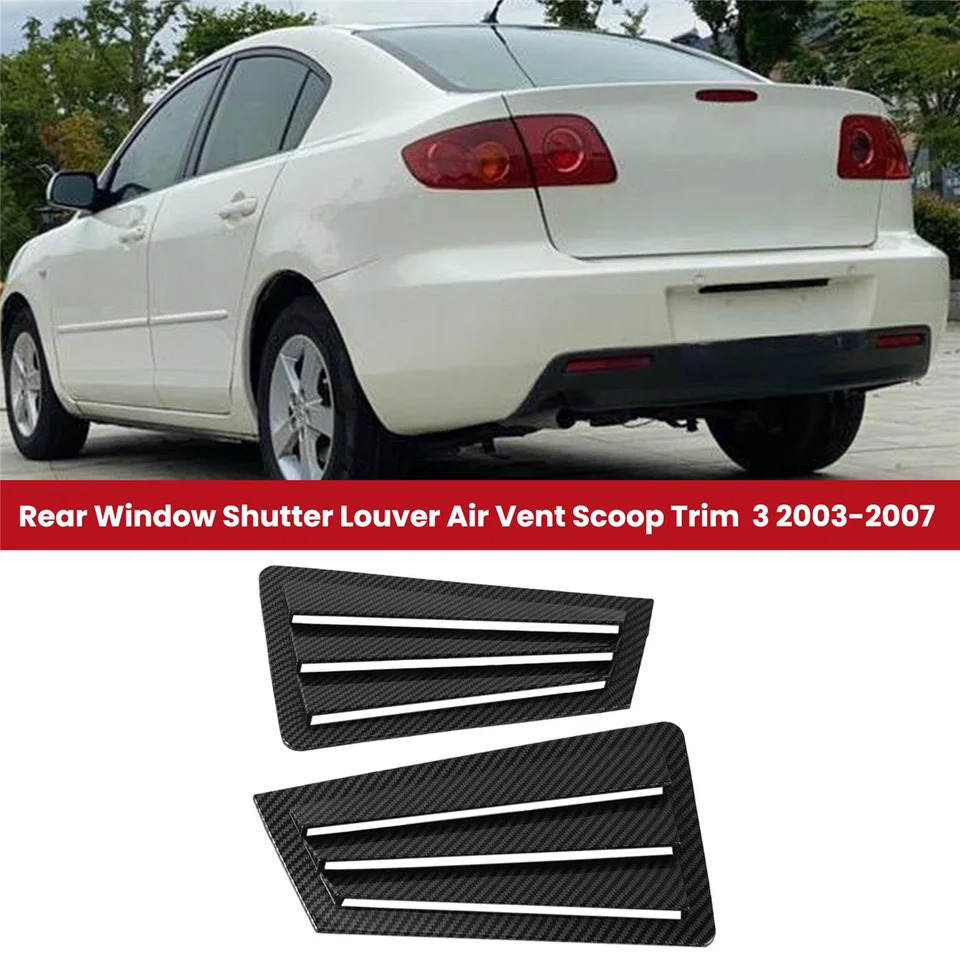 1Pair Car Chary Opravok na okne Orezanie pre Mazda 3 2003-2007 bočná pútnička Vzduchový odchýlka deflektora a deflektora a