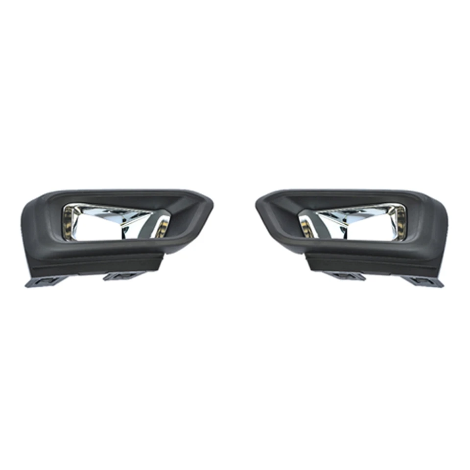 1Pair Car Front Bumper Fog Light Cover Bezel Grille s chrómovým rámom pre linku Peugeot 308 GT 2016 2017 2018 2018 2019