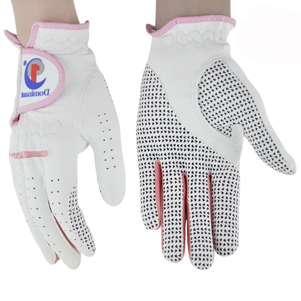 1Pair Dámske golfové rukavice Lambskin Soft Fit Sport Grip Durnable Rukavice proti šmyku, priedušné športové rukavice Fit vľavo a pravá ruka