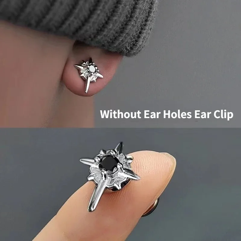 1Pair Fashion North Star Magnet Ear Clip pre mužov bez ušných diery Ženy Jednoduché šperky Denné dekorácie Darčeky