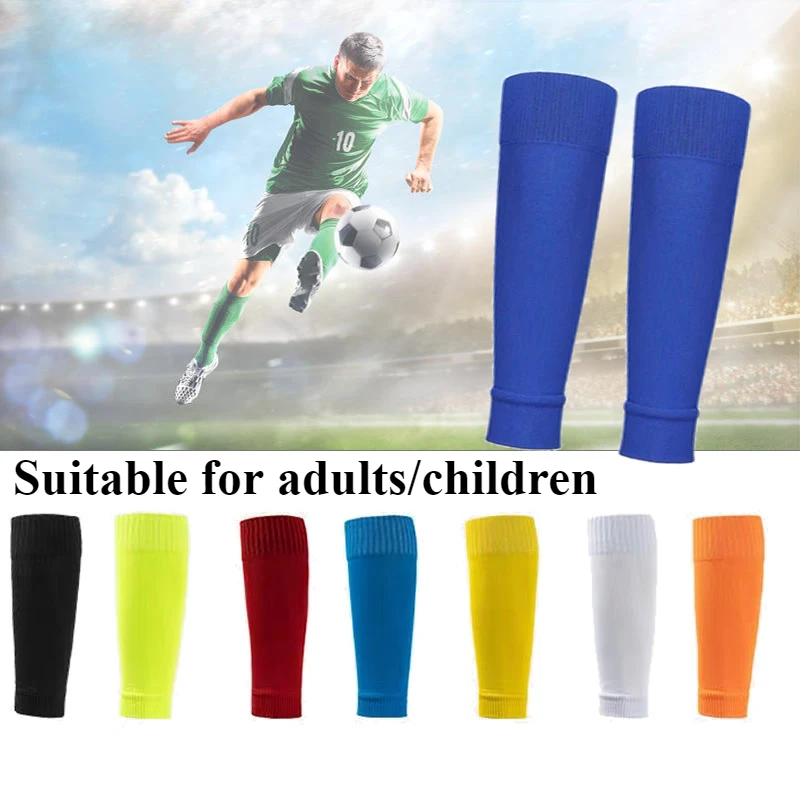 1Pair futbalový futbal futbalové nohy ortéza ponožky rukávy ohrievače nôh športové telocvične Dospelé deti Shin strážcov
