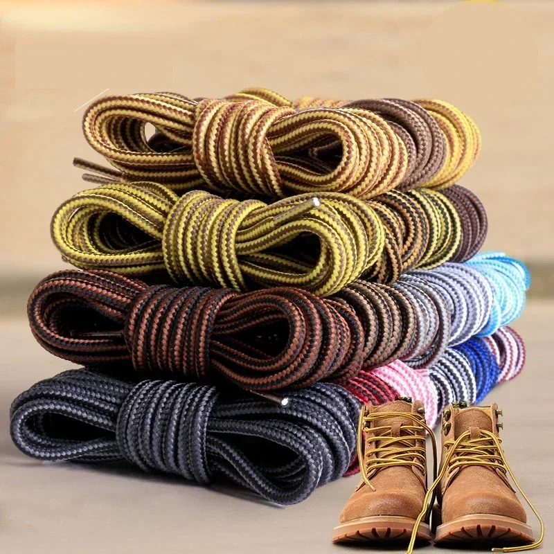 1Pair guľaté topánky Shoelaces Striped Sneakers Shoe Laces Laces Laces Strings Strings Outdoor Walking Turne Shoelace