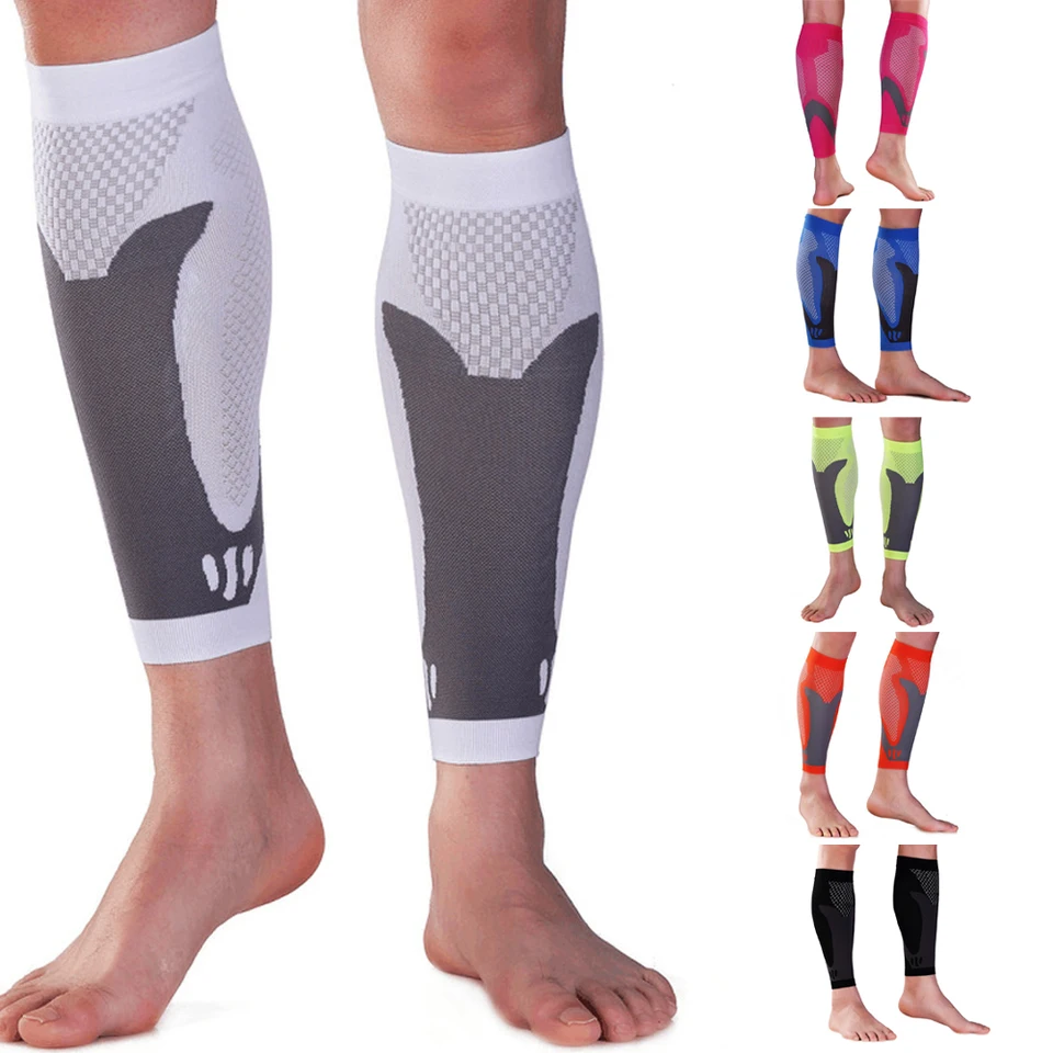 1pair Kompresia na nohy, rukáv, teľacie podopaje rukávy, úľavu od bolesti, pohodlné ponožky bez nôh pre fitnes, beh, holenné dlahy