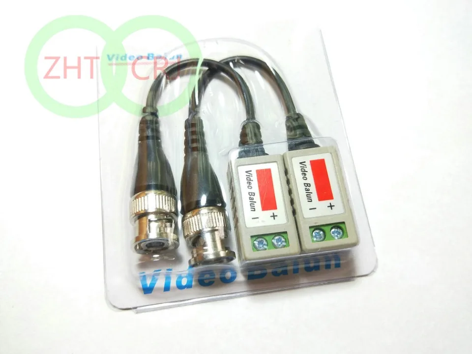 1Pair Lot Video Balun Twisted Pasívny vysielač CCTV UTP BNC DVR Camera CAMERA Adaptér CAT5