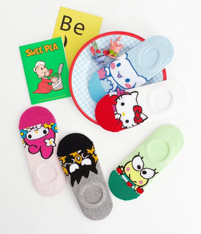 1pair miniso kawaii kvalita bavlnená ponožka Sanrio Hello Kitty anime roztomilé ponožky karikatúra moja melódia Cinnamoroll Kuromi Girls Sock