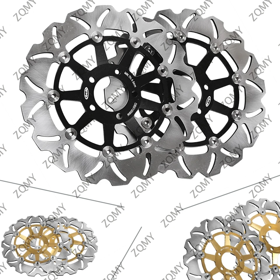 1Pair Motorcycle Fornt Brake Disc Rotors pre Kawasaki ZXR400 ZXR750 ZX9R ZRX1100 ZZR1100 a ZRX S/R 1200