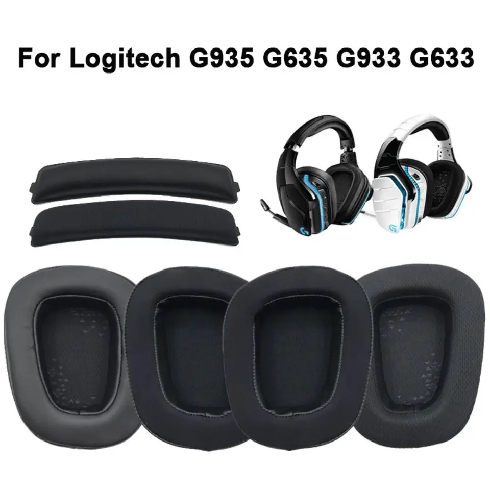 1pair náhradné ušné podložky špongia penový vankúšový kryt herné slúchadlá pre slúchadlá pre logitech G935 G635 G933 G633