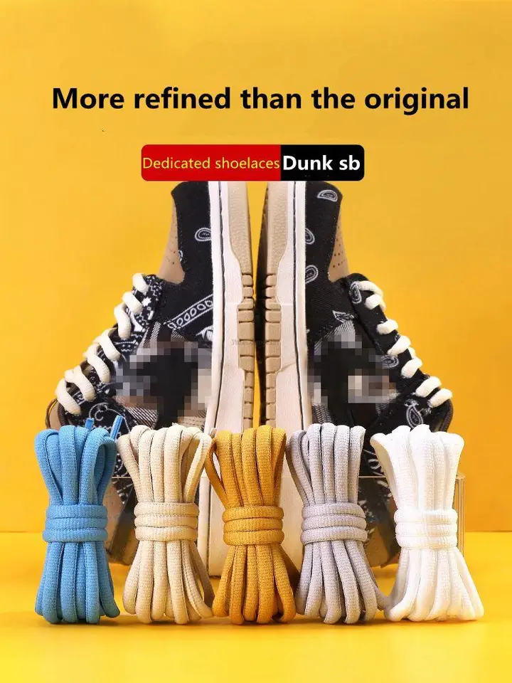 1Pair Original SB Dunk Oval Shoe Laces zahustená 0,9 cm polovičné okrúhle šnúrky Running Sneaker Shoelace 140/160/180 cm Shoestrings