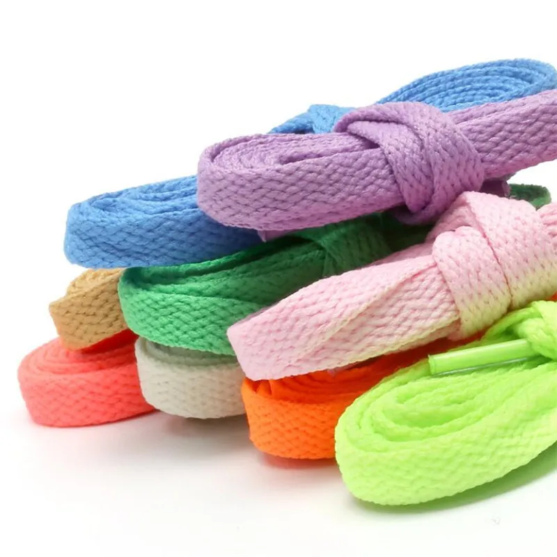 1Pair plochý šnúrky pre tenisky 13Colors Table Shoe Laces White Black topánok čipky šnúrky pre topánky klasické mäkké topánky