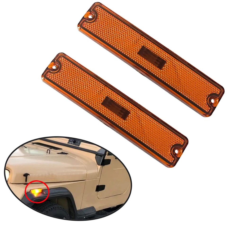 1Pair predné nárazníky značky Svetlo Fit Fit for Jeep Wrangler YJ 1987-1995 56001424, CH2550105
