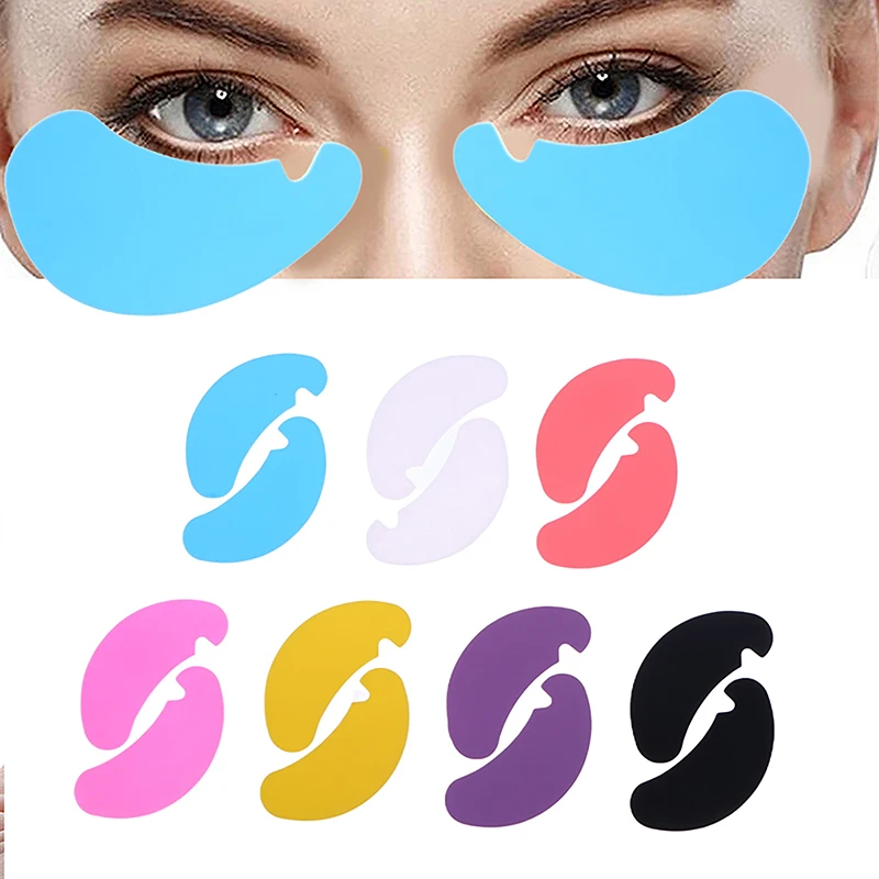 1Pair Silikone Eye Patchs Ripové riasy predĺženie pod očami Patches Lift Dift Dift Vanks Perm Ripov podložky Anti vrásky vankúšiky