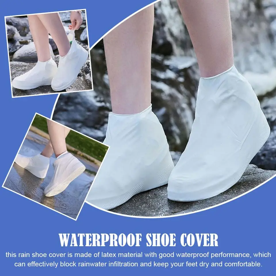 1Pair Silikónové vodotesné kryty topánok M/l pokrývajú sklz-rezistentné gumové dažďové topánky prekrývajúce doplnky pre vonkajšie daždivé da r8u7