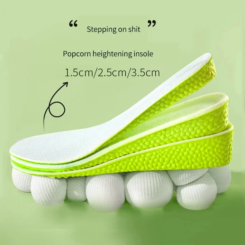 1Pair Sports Shock Absorption Slaeň pre výšku nôh Zvýšenie šablón Men Dámske topánky Suni 1,5 cm/2,5 cm/3,5 cm rastúce podrážky