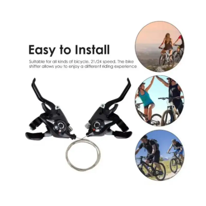 1Pair ST-EF51 radenie prevodového stupňa/brzdová páka 3 x 7,8 rýchlosť alebo nastavená čierna V-brzda pre ruky s posunom na bicykli Shimano Mountain Bike.