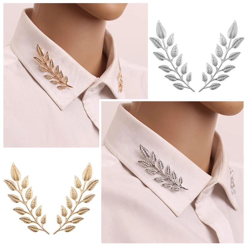 1Pair Trendy Tree Leaf Brošňa pre ženy Muži Vynikajúce listy Ženské brošne