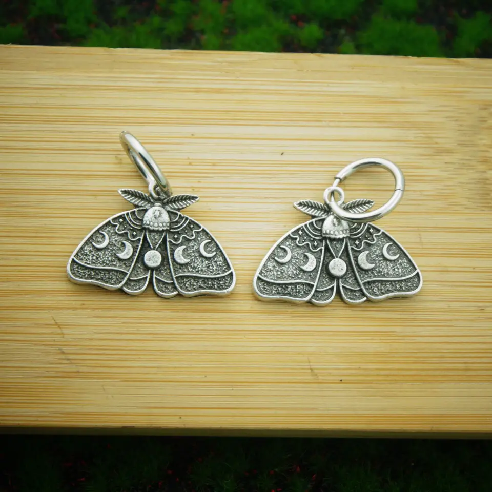 1Pair čarodejnica šperky gotická lebka smrť Moth náušnice pre ženy módne kvapky náušnice doplnky šperkov