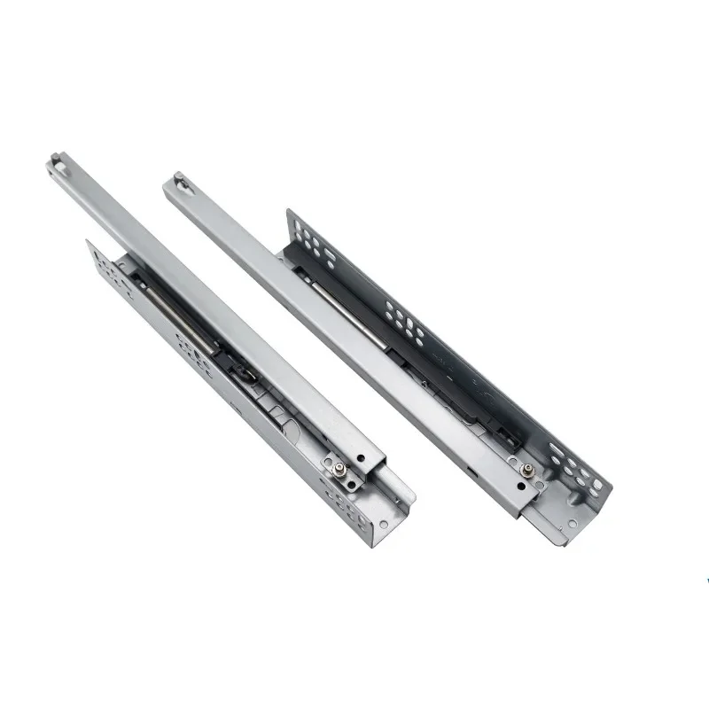 1Pair/ šarža dvojdielová spodná zásuvka skrinka Spodná skriňa skryté sklíčko tlmiaca vyrovnávacia zásuvka Slideway 25 kg
