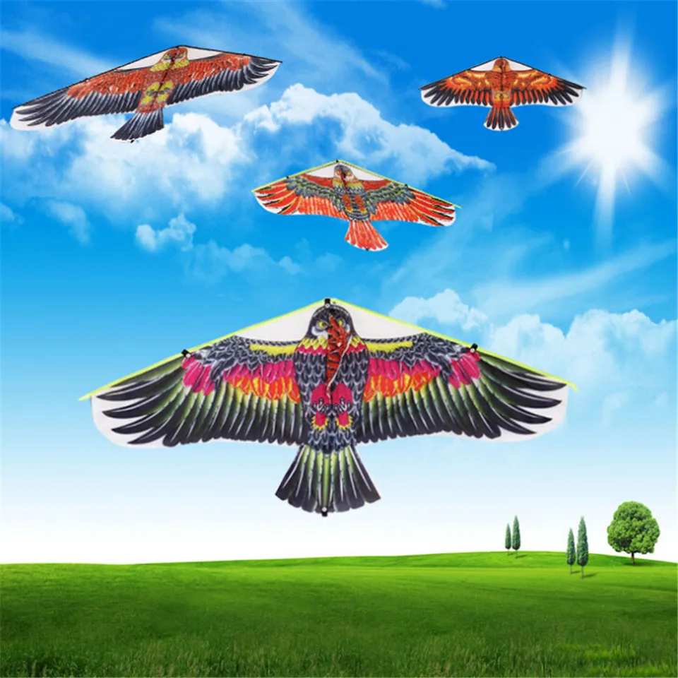 1PC 1 m plochá hračka orla draka pre deti lietajúce vtáčie draky Windsock Garden Hračky outdoor pre deti náhodne darček