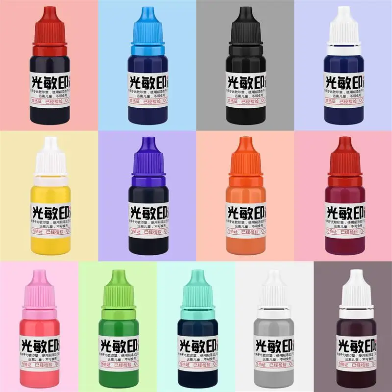 1pc 10 ml Inkpad Flash Refill Rýchle vyschnutie razenie atramentu Fotografia Oil Oil Darčekové príslušenstvo pre gumovú pečiatku Svadba v kancelárii