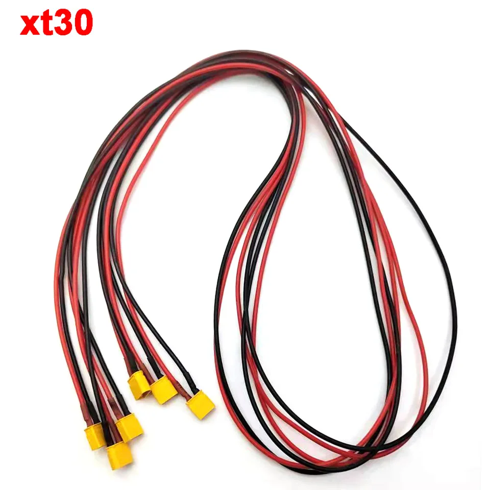 1pc 10cm-1m XT30 UF/M Muž k predlžovaniu zástrčky Silikónový gumový kábel 18AWG Litium batérie s konektorom drôtu
