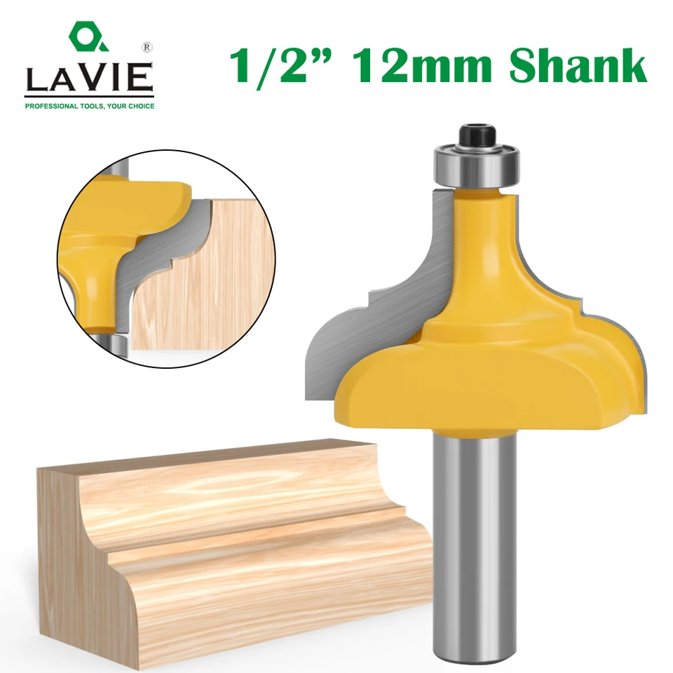 1pc 12 mm 1/2 palca stopka na fotografické rámec lišty Router Bit Classical Ogee Woodworking Mleting Cutter pre drevený náradie MC03093
