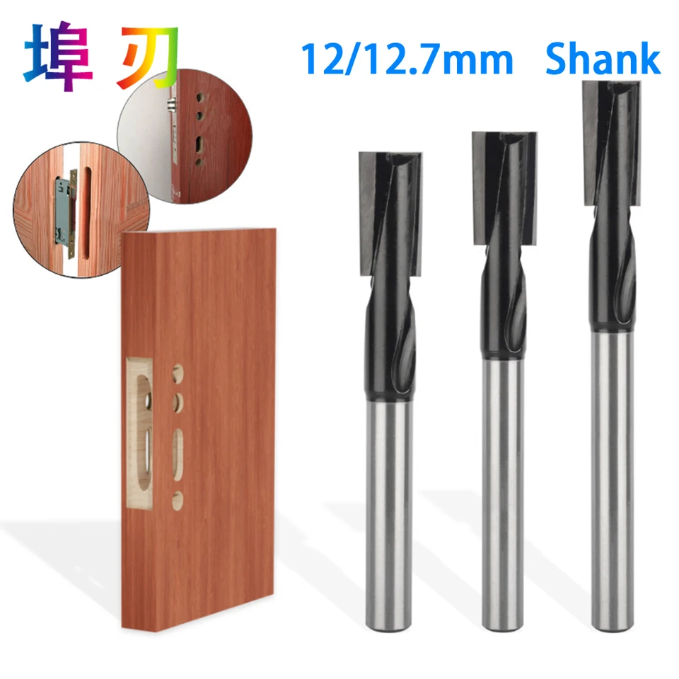 1pc 12 mm 12,7 mm drieku predĺžená čistiaca spodná kľúča smerovač Bit Priemer 16,18,20 mm gravírovací stroj na drevo