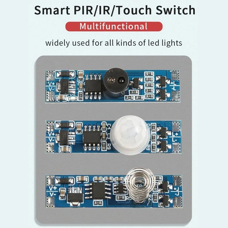 1pc 12v 24 V zapnite/vypnite stmievanie dotykových ir rúk Wave Wave Wearobe skrinka PIR Indukčný snímač snímača snímača snímača
