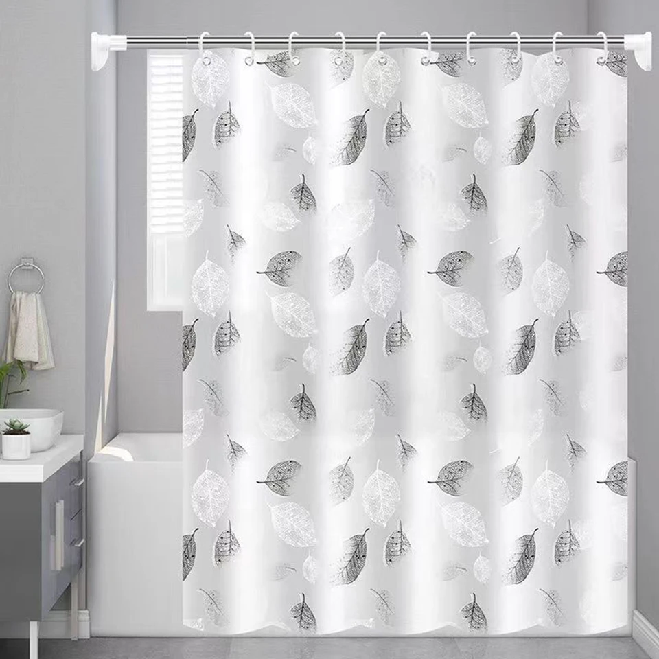1pc 150*180 cm vysokokvalitný nepremokavý a peva sprchový záves čiernej a bielej kúpeľňovej závesy s háčikom