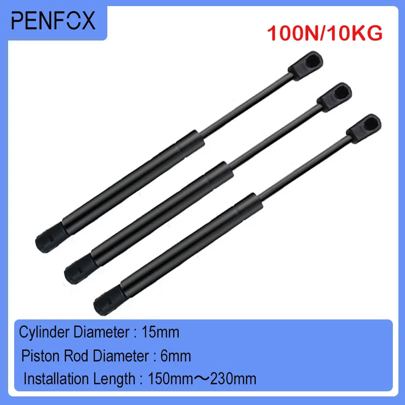 1pc 150-230 mm 10 kg/100n vozidla Hydraulický zdvíhací oporný plyn Hydraulický jarný záves kuchyn