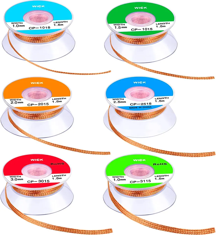 1pc 2,0 mm 3,5 mm 1,5 m zváracie vodiče Desoldering Braid Solder Remover Wick drôt zváracieho zváracieho náradia