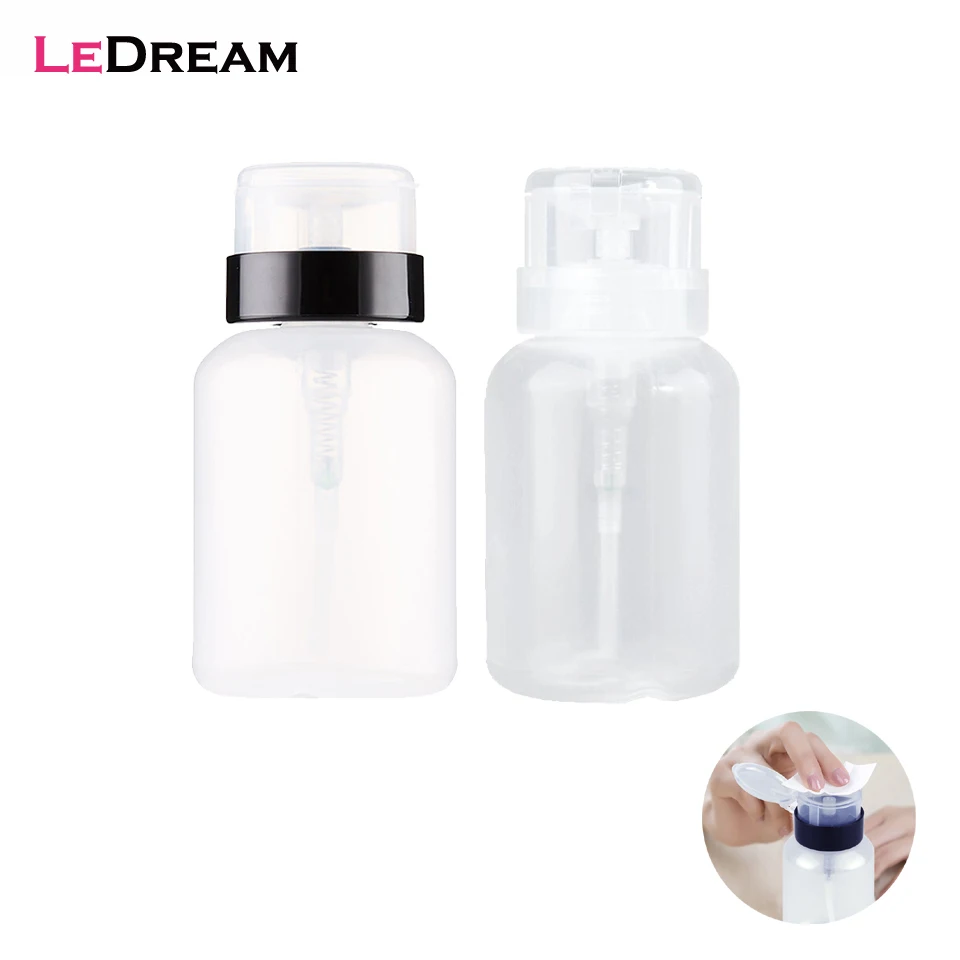 1pc 200 ml prenosné lisovacie fľašové čerpadlo s kontajnerom s zámkom pre parfumy sub-dolu na nechty make-up sprej na doplňovateľné fľaše